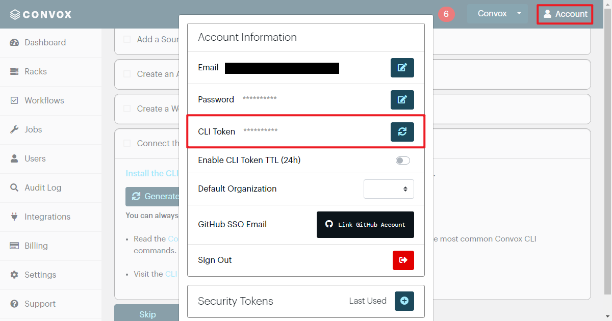 CLI Login Account